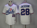Custom Fan-Made Chicks Bo Jackson Movie Style #28 White Baseball Jersey