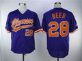 Custom Fan-Made Seth Beer Clemson Tigers #28 Purple Baseball Jersey