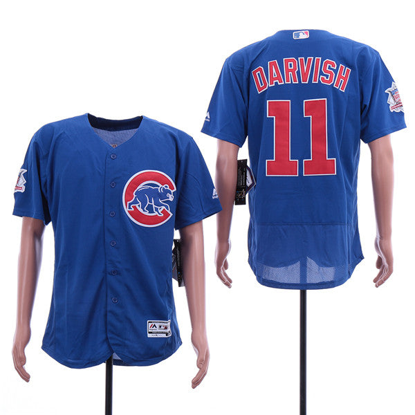 Custom Fan-Made Yu Darvish Chicago Cubs #11 Blue Baseball Jersey