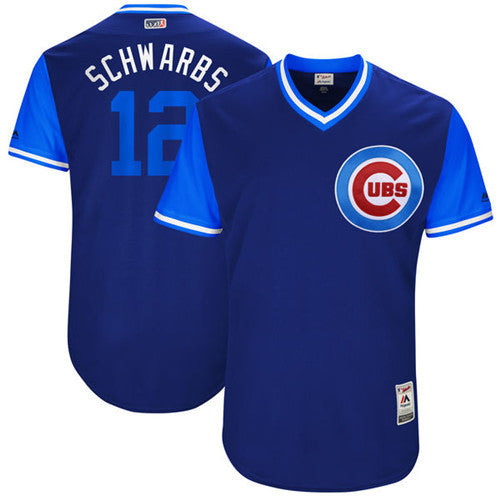 Custom Fan-Made Kyle Schwarber Schwarbs Chicago Cubs #12 2017 Baseball Jersey