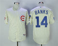 Custom Fan-Made Ernie Banks Turn Back Clcok Chicago Cubs #14 1969 Baseball Jersey