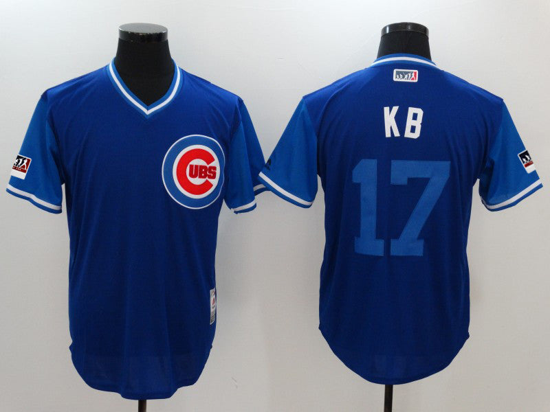 Custom Fan-Made Kris Bryant KB Chicago Cubs #17 2018 Baseball Jersey