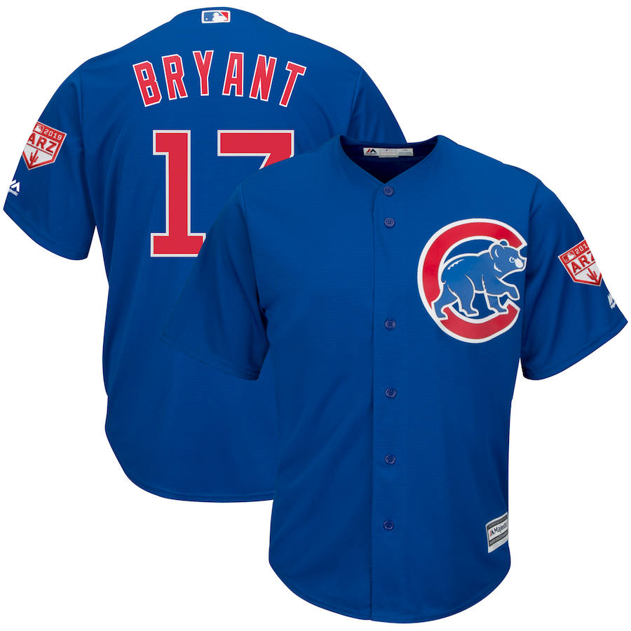 Custom Fan-Made Kris Bryant Spring Training Chicago Cubs #17 2019 Baseball Jersey