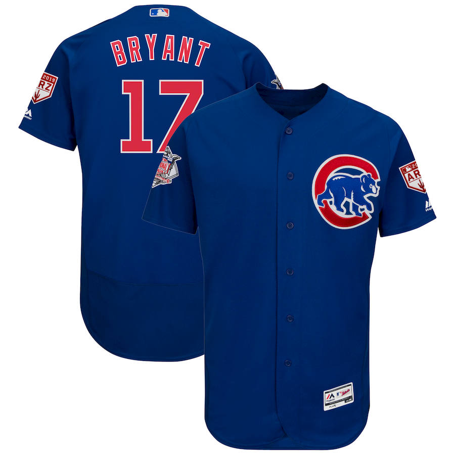 Custom Fan-Made Kris Bryant Spring Training Chicago Cubs #17 2019 Baseball Jersey