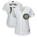 Custom Fan-Made Kris Bryant Women Chicago Cubs #17 White 2018 Baseball Jersey