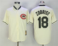 Custom Fan-Made Ben Zobrist Chicago Cubs #18 Throwback Baseball Jersey