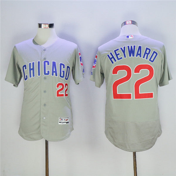 Custom Fan-Made Jason Heyward Chicago Cubs #22 Grey Baseball Jersey