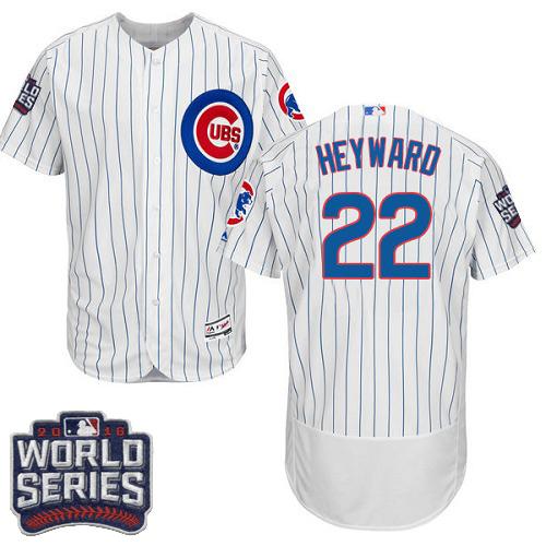 Custom Fan-Made Jason Heyward Bound Chicago Cubs #22 White 2016 Baseball Jersey