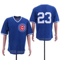 Custom Fan-Made Ryne Sandberg BP Chicago Cubs #23 Blue Baseball Jersey