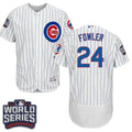 Custom Fan-Made Dexter Fowler Bound Chicago Cubs #24 White 2016 Baseball Jersey