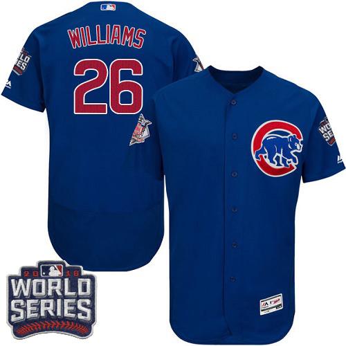 Custom Fan-Made Billy Williams Bound Chicago Cubs #26 Blue 2016 Baseball Jersey