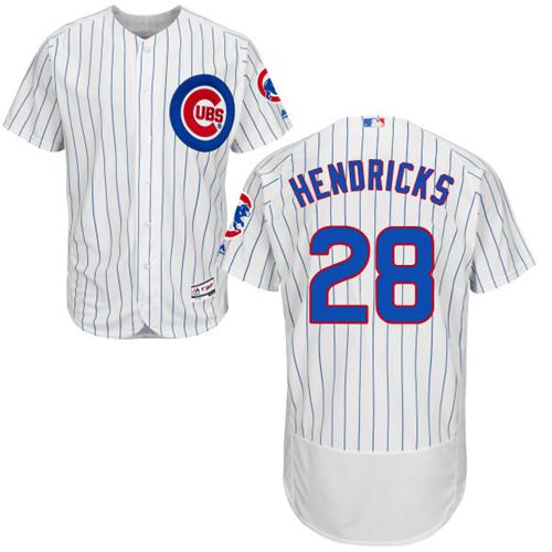 Custom Fan-Made Kyle Hendricks Chicago Cubs #28 White Baseball Jersey