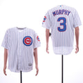 Custom Fan-Made Daniel Murphy Chicago Cubs #3 White Baseball Jersey