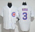 Custom Fan-Made David Ross Blue Chicago Cubs #3 Blue Baseball Jersey