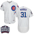 Custom Fan-Made Greg Maddux Bound Chicago Cubs #31 White 2016 Baseball Jersey
