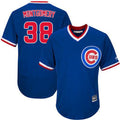 Custom Fan-Made Mike Montgomery Cooperstown Chicago Cubs #38 Blue Baseball Jersey