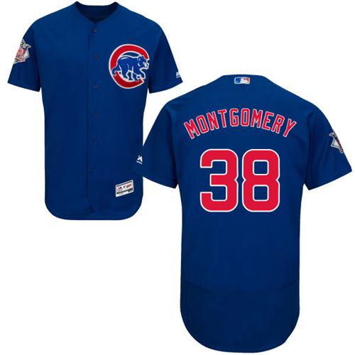 Custom Fan-Made Mike Montgomery Chicago Cubs #38 Blue Baseball Jersey