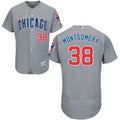 Custom Fan-Made Mike Montgomery Chicago Cubs #38 Grey Baseball Jersey