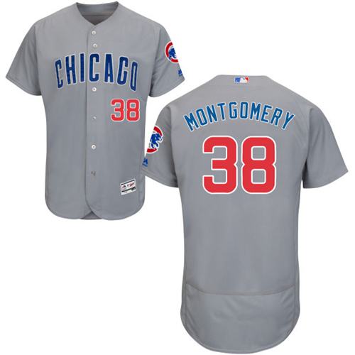 Custom Fan-Made Mike Montgomery Chicago Cubs #38 Grey Baseball Jersey