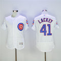 Custom Fan-Made John Lackey Chicago Cubs #41 White Baseball Jersey