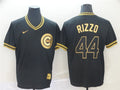 Custom Fan-Made Anthony Rizzo Chicago Cubs #44 Black Baseball Jersey