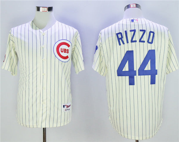 Custom Fan-Made Anthony Rizzo Chicago Cubs #44 1969 Throwback Turn Back Clock Edition Baseball Jersey