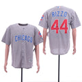 Custom Fan-Made Anthony Rizzo Chicago Cubs #44 Grey Baseball Jersey