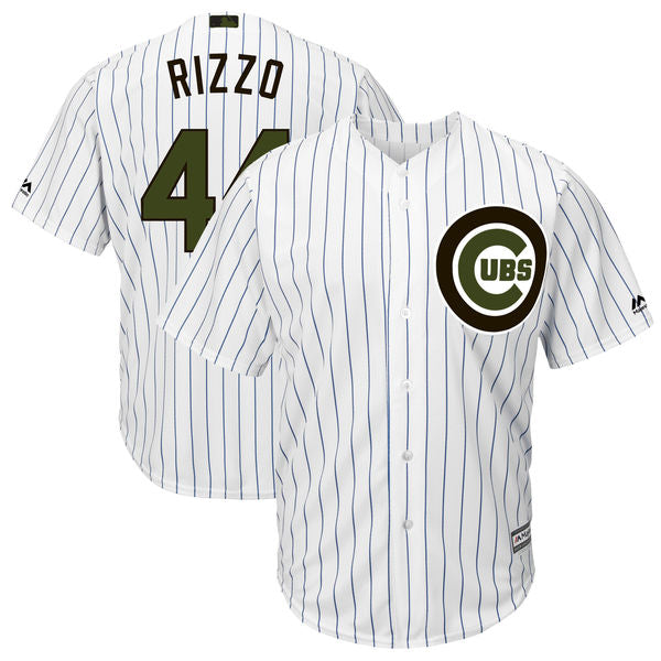 Custom Fan-Made Anthony Rizzo Chicago Cubs #44 White 2018 Baseball Jersey