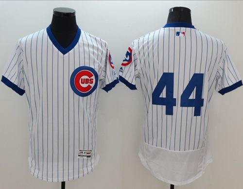 Custom Fan-Made Anthony Rizzo Cooperstown Chicago Cubs #44 White Baseball Jersey