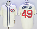 Custom Fan-Made Jake Arrieta Chicago Cubs #49 1929 Throwback Turn Back Clock Edition Baseball Jersey