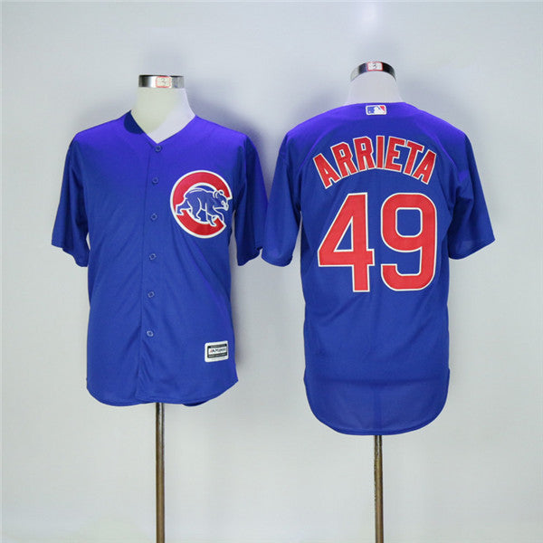 Custom Fan-Made Jake Arrieta Chicago Cubs #49 Baseball Jersey