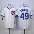 Custom Fan-Made Jake Arrieta Chicago Cubs #49 White Baseball Jersey