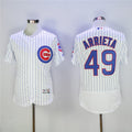 Custom Fan-Made Jake Arrieta Chicago Cubs #49 White Baseball Jersey