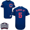 Custom Fan-Made Albert Almora Jr Bound Chicago Cubs #5 Blue 2016 Baseball Jersey