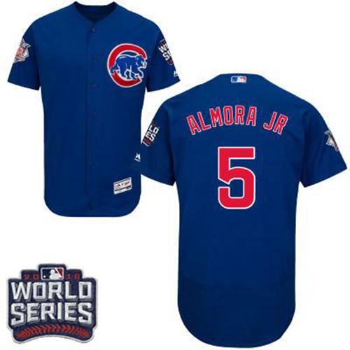 Custom Fan-Made Albert Almora Jr Bound Chicago Cubs #5 Blue 2016 Baseball Jersey