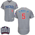 Custom Fan-Made Albert Almora Jr Bound Chicago Cubs #5 Grey 2016 Baseball Jersey