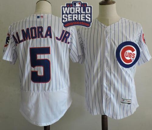Custom Fan-Made Albert Almora Jr Bound Chicago Cubs #5 White 2016 Baseball Jersey