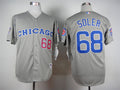 Custom Fan-Made Jorge Soler Chicago Cubs #68 Grey Throwback Baseball Jersey
