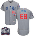 Custom Fan-Made Jorge Soler Bound Chicago Cubs #68 Grey 2016 Baseball Jersey
