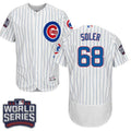 Custom Fan-Made Jorge Soler Bound Chicago Cubs #68 White 2016 Baseball Jersey