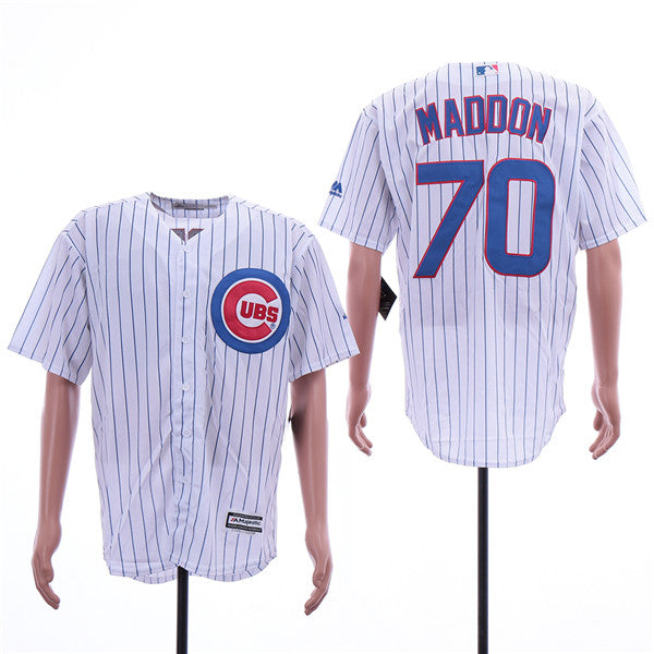 Custom Fan-Made Joe Maddon Chicago Cubs #70 White Baseball Jersey