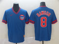 Custom Fan-Made Andre Dawson Chicago Cubs #8 Blue Throwback Baseball Jersey
