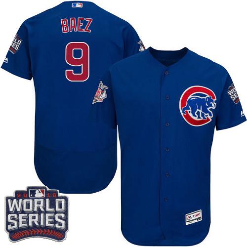 Custom Fan-Made Javier Baez Bound Chicago Cubs #9 Blue 2016 Baseball Jersey
