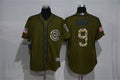 Custom Fan-Made Javier Baez Chicago Cubs #9 Green Baseball Jersey