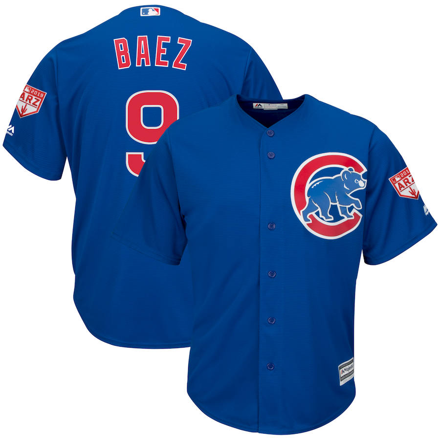 Custom Fan-Made Javier Baez Spring Training Chicago Cubs #9 2019 Baseball Jersey