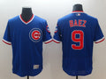 Custom Fan-Made Javier Baez Chicago Cubs #9 Throwback Baseball Jersey