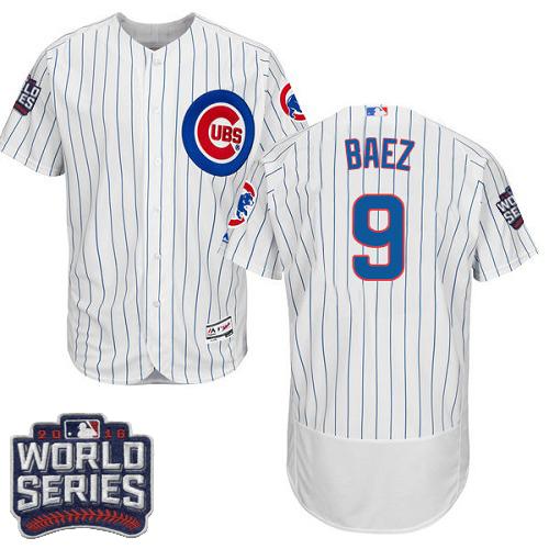 Custom Fan-Made Javier Baez Bound Chicago Cubs #9 White 2016 Baseball Jersey