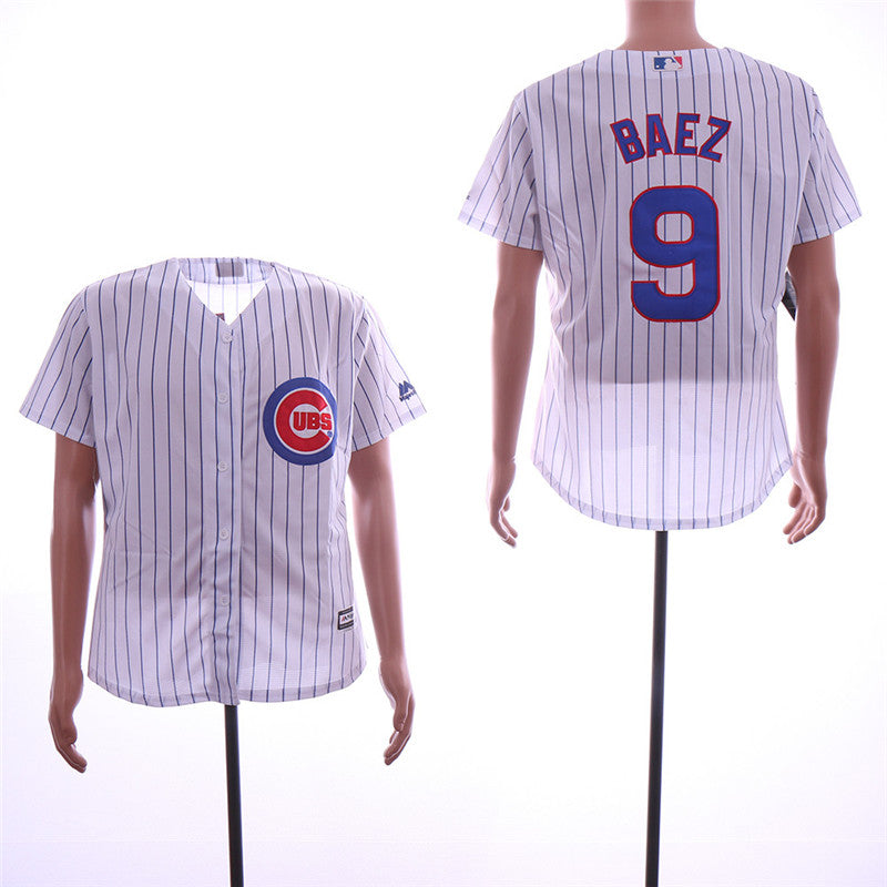 Custom Fan-Made Javiers Baez Chicago Cubs #9 White Baseball Jersey