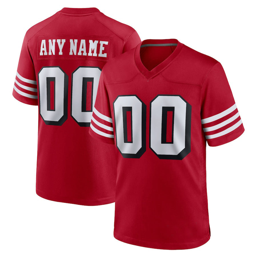 Custom black football jersey front view | GameDay Jerseys