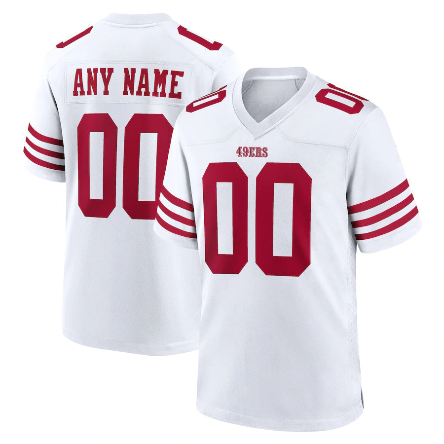 Custom white football jersey front view | GameDay Jerseys